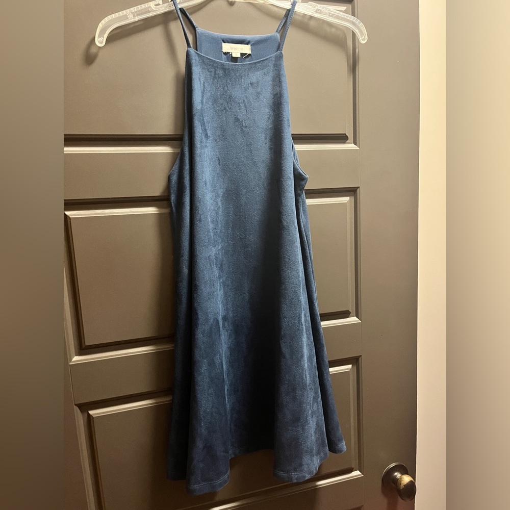 Dark blue velvet dress size small